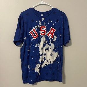 Blue Star USA Bleached t shirt